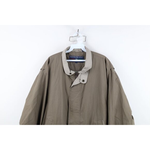 Vintage 90s Members Only Mens Large Faded Full Zip Windbreaker Bomber Jacket - Picture 2 of 16